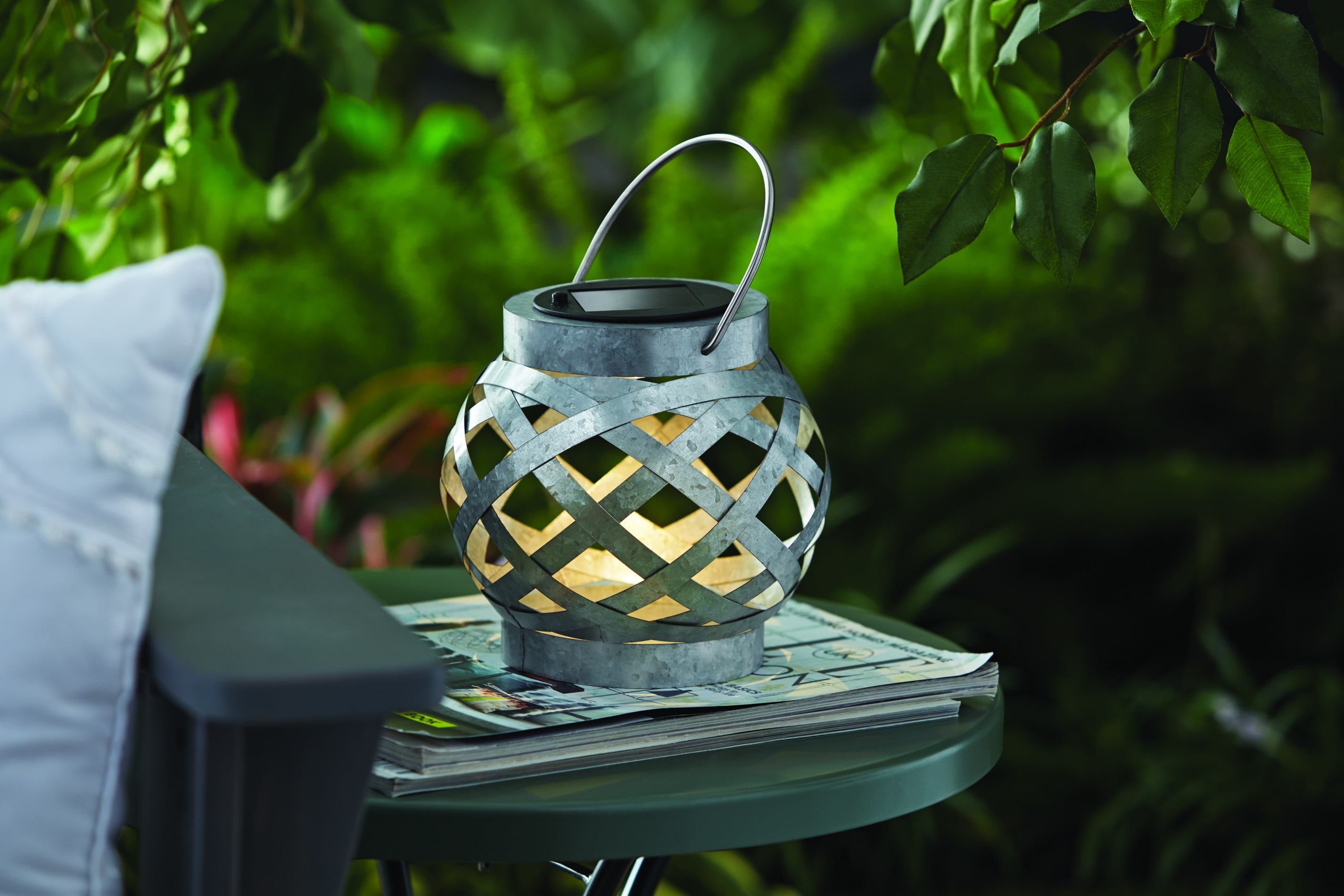 Better Homes and Gardens Outdoor Galvanized Solar Lantern
