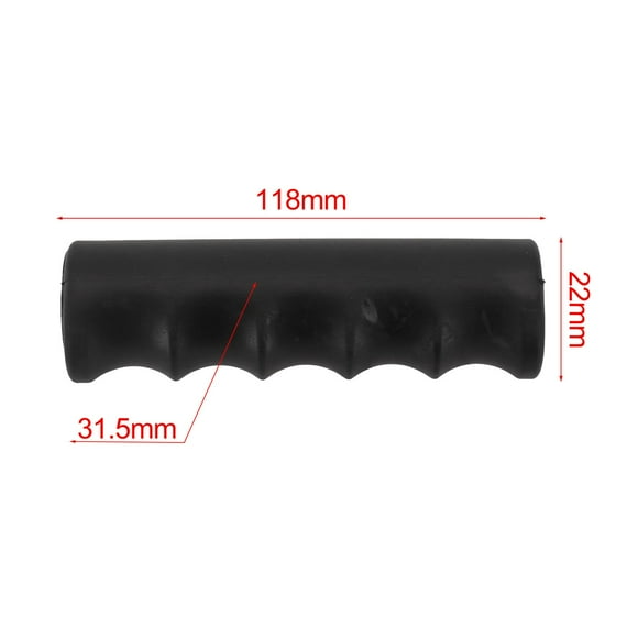 Bgsha 2Pcs Wheelbarrow Rubber Handles, Round Tubes Black Replacement Handles