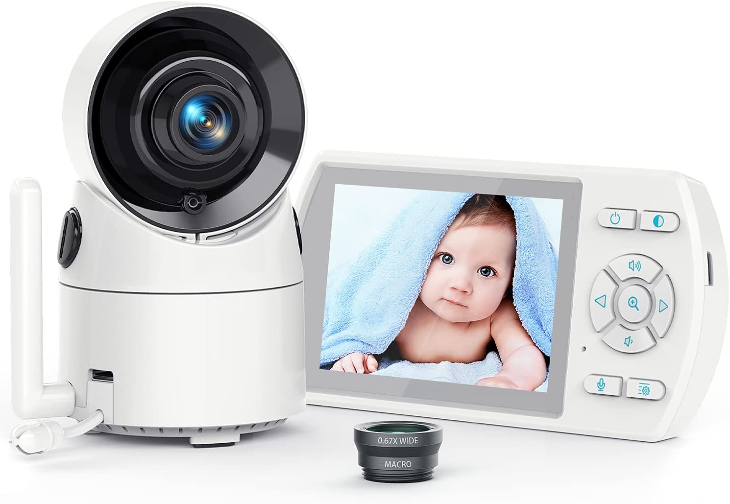 Remote Pan Wifi Video Baby Monitor Camara Para Bebe 3 5inch Lcd Screen With Live Video And Audio Walmart Com