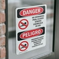 thumbnail image 4 of (2 Pack) No Swimming Pool Closed Chemicals Bilingual OSHA Danger Sign, 4 of 7