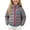 Dark Gray, variant on Kids Unisex Color Block Padded Jacket Full Zip Hooded Quilted Winter Coat with Chest Badge and Contrast Trim for School Outdoor Daily Wear
