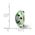 thumbnail image 4 of Fancy Bead White Sterling Silver Glass 14.88 mm 7.46 Reflections Hand Painted Panda, Green Bead, 4 of 4