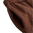 thumbnail image 4 of Ceisia Men's Linen Wrap Beach Shorts Elastic Waist Raw Edge Casual Shorts Gifts, 4 of 5