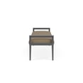 thumbnail image 3 of Pemberly Row Waiting Reception 3 Seat Bench Wood Frame in Brown, 3 of 5