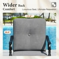 thumbnail image 5 of Summit Living Swivel Outdoor Patio Dining Chairs Set of 4, 4-Piece Metal Outdoor Patio Chairs with Cushion, Gray, 5 of 8