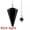 Black Onyx, variant on Natural Healing Crystal Hexagonal Pointed Cone Bullet Stone Pendant Pendulume -Clear Crystal