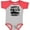 Baseball Heather and Red, variant on Inktastic Pappy's Lil' Racing Buddy with Car Silhouette Boys or Girls Baby Bodysuit