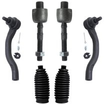 Detroit Axle - 6PC Complete Power Steering Rack and Pinion Assembly + 2 ...