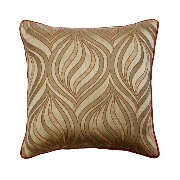 The HomeCentric Euro Sham, Decorative Orange Pack of 2, 26x26 inch (65x65 cm) Euro Pillow Shams, Jacquard Abstract Throw Pillows For Sofa, Abstract Pattern Contemporary Style Easter - Orange Dusk
