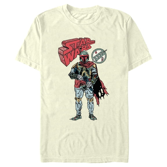Men's Star Wars: A New Hope Comic Book Boba Fett Graphic Tee Beige Medium
