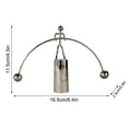 thumbnail image 3 of ZZkhGO Steel Newton‘s Cradle, Balance Ball Physics Science Desk Toy, Metal Pendulum Swing Kinetic Motion Toy for Office Desk Decor Gift, 3 of 4