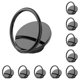 thumbnail image 2 of Methold Soporte para teléfono Autoadhesivo Universal Soporte giratorio de 360 ​​​​grados Reutilizable Decorativo Soporte Negro 10piezas, 2 of 6