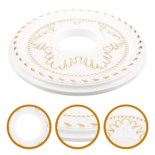 HEALEEP 4Set Traditional Ceiling Medallion Enhance Room Design PVC PU Aging Resistance for Business Owners