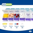 thumbnail image 3 of Ezy Dose Push Button (7-Day) Pill Planner, AM/PM, Large Compartments, Clear Lids, Plastic, 3 of 4