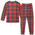 thumbnail image 2 of FORMRS Toddler Unisex Long Sleeve Top and Pants Pajama Set 2-Piece Sleepwear, Sizes 18M-8Y, Red and Blue Pattern, 2 of 6