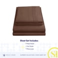 thumbnail image 4 of Juego de sábanas Sweet Home Collection 1800 Supreme Twin XL Marrón, 4 of 6