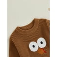 thumbnail image 6 of Suealasg Newborn Baby Girl Boy Thanksgiving Sweater Romper Long Sleeve Turkey Knitted One Piece Bodysuit 3 6 9 12 18 Months Infant Thanksgiving Clothes, 6 of 7