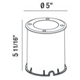 thumbnail image 2 of Eurofase Round Stainless Steel LED Outdoor In-Ground Light, 2 of 2