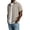 Gray, variant on T-Shirts for Man Plus Size Short Sleeve Solid Color Button-Down Shirt Men Casual Loose Breathable Vacation Beach Shirt Summer Blouse