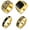 Gold, variant on 4Pcs Stainless Steel Vintage Signet Rings for Men Biker Rings Set Pinky Thumb Spinner Ring Silver Gold Polished Edge Mens Rings for Men Jewelry Gift