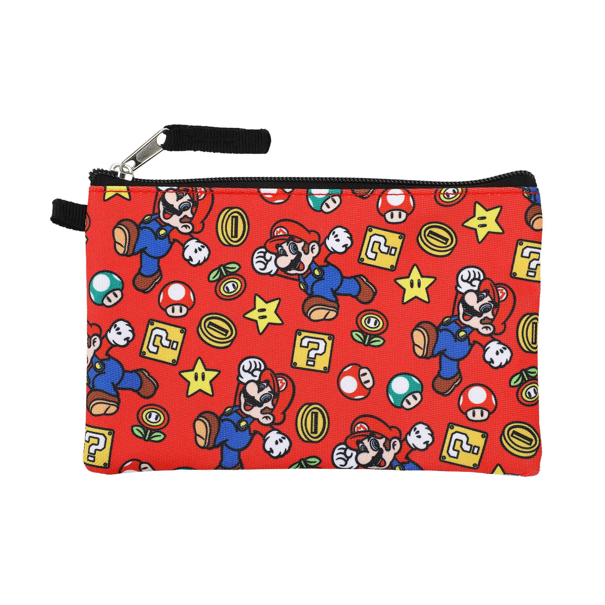 Ensemble De 5 Pièces Super Mario Avec Sac À Dos 16", Sac À Lunch, Trousse, Porte-Clés Et Mousqueton