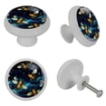 thumbnail image 4 of Bee Fluorescent Drawer Pulls with Screws: Round 4-Pack, Glow-in-the-Dark Knobs for Cabinets, Wardrobes, and Dressers - Furniture Decorative Door Handles, 4 of 6