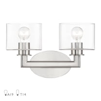 Livex Lighting - Bernardino - 2 Light Bath Vanity-9.75 Inches Tall and 16 Inches