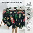 thumbnail image 5 of Christmas Tablecloth Round 60 Inch Table Cloth Cover Mat Holiday Party Decoration for Dining Room Home Kitchen Picnic, 5 of 6