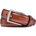 thumbnail image 2 of Men's Genuine Leather Dress Belt with Classic Fashion Design for Work Business and Casual (esBrown, 36), 2 of 6