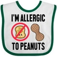 thumbnail image 3 of Inktastic Im Allergic to Peanuts Food Allergy Awareness Boys or Girls Baby Bib, 3 of 4