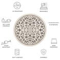 thumbnail image 4 of Safavieh Courtyard Nanda Botanical Indoor/Outdoor Area Rug, Sand/Black, 5'3" x 5'3" Round, 4 of 8