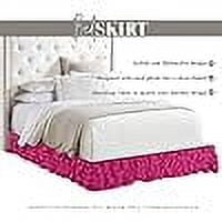 Elegant Comfort Multi-Ruffle Bed Skirt, 1500 Thread Count, Wrinkle and Stain Resistant, 15-Inch Drop, Full, Hot Pink