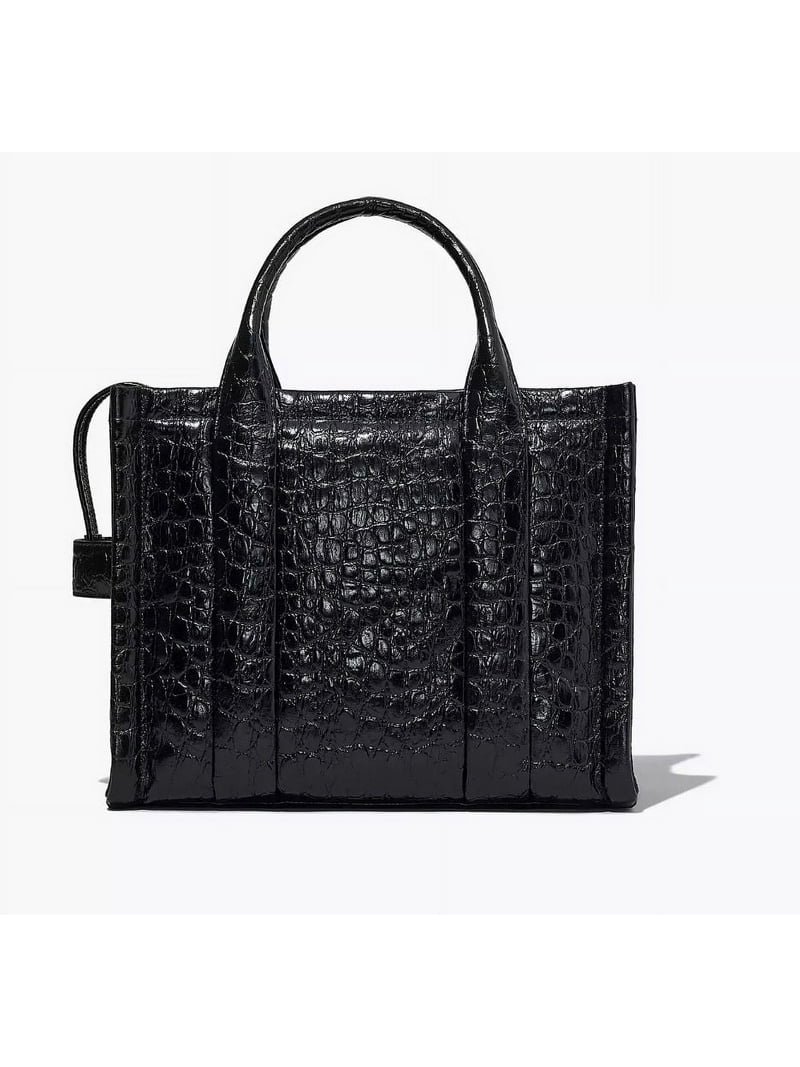 Marc Jacobs Women's The Croc-Embossed Medium Tote Bag, Black