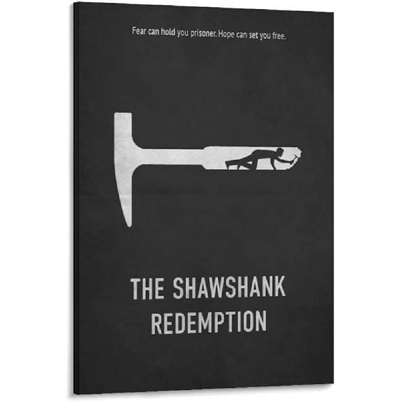 Shawshank Redemption Classic Illustrated Movie Poster 6 Wall Art Picture Painting Poster Canvas Print Posters Artworks Bedroom Living Room Decor 20x30inch(50x75cm)