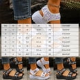 thumbnail image 6 of Rokment Womens Sparkling Sequin Height Increasing Athletic Walking Sandals Comfortable Adjustable Platform Chunky Heels Non Slip Work Nursing Tennis Summer Shoes Black Size 6, 6 of 7