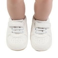thumbnail image 3 of Huowey Baby Shoes Thick Sole Lightweight Anti- Sneakers Solid Color Cozy Footwear Baby Learning Walking Leisure Shoes,White,11, 3 of 9