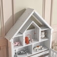 thumbnail image 6 of Bellemave Twin Size Platform Bed with Trundle, Wooden Bed with House-Shaped Headboard and Fence Guardrails for Twin Bed Frame with Bookcase Headboard for Kids,Boys, Girls (White), 6 of 17