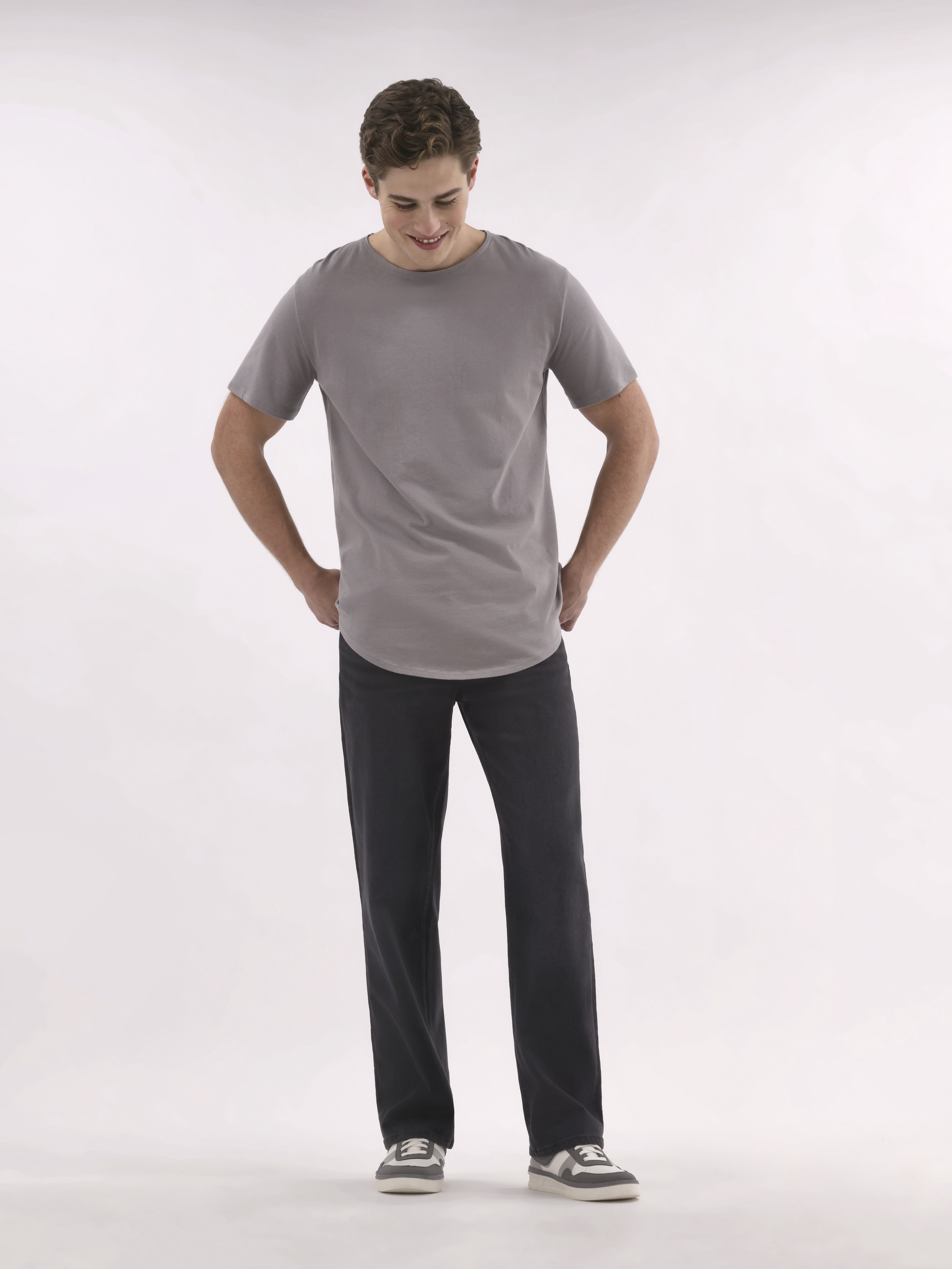 No Boundaries Men's & Big Men's Longline Curved Hem Elongated Tee Shirt, 2-Pack, Sizes XS-5XL