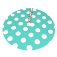 thumbnail image 5 of Cauagu 30" Christmas Tree Skirt Teal Turquoise And White Polka Dot Pattern Christmas Tree Decorations Tree Mat for Xmas Decorations Occasion Holiday Home Decor -30", 5 of 7