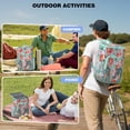 thumbnail image 4 of Travel Cooler Bag - Pioneer Flower Floral Print Pattern Camping Beer Cooler Backpack with Bottle Opener- Waterproof Insulated Picnic Backpacks - Cooler Bag for Beach, 4 of 6