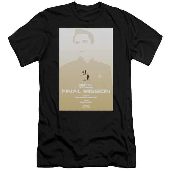 Star Trek Tng Season 4 Episode 9 Premium Canvas Adult Slim Fit 30/1 T-Shirt Black