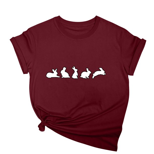 Tops de Cuello Alto para las Mujeres Amante Impreso Camiseta Cuello Redondo Manga Corta, Poliéster Spandex