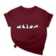 thumbnail image 1 of Tops de Cuello Alto para las Mujeres Amante Impreso Camiseta Cuello Redondo Manga Corta, Poliéster Spandex, 1 of 7