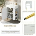 thumbnail image 5 of Bellemave 21.6” Bathroom Vanity Set with Sink and Right Side Storage White Bathroom Storage Cabinet with Sink Combo Free-Standing Single Basin Vanity with Door and Shelf (21.6”, Right Side Storage), 5 of 11