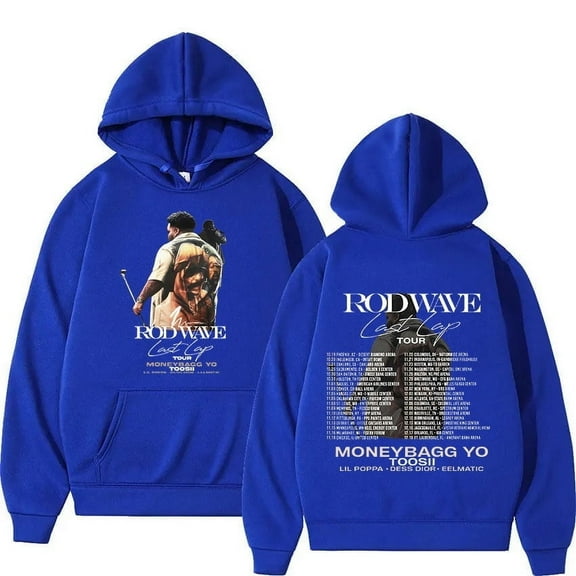 Rapper Rod Wave Last Lap Tour 2024 Album Hoodie Men's Hip Hop Retro Pullover Sweatshirt Y2k Fashion Oversized Hoodies Streetwear