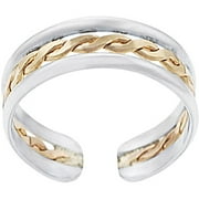 Sterling Silver Handcrafted Twisted Center Toe Ring