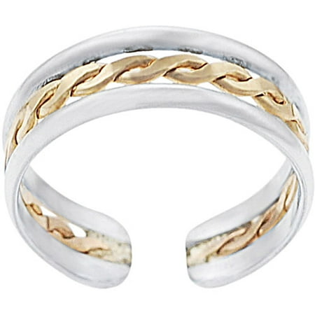 Sterling Silver Handcrafted Twisted Center Toe Ring