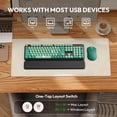 thumbnail image 6 of Wireless Keyboard & Mouse Set – Retro Round Keycaps, Detachable Wrist Rest, 2.4GHz Cordless Connection for Mac/Windows/PC, 6 of 8