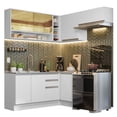 thumbnail image 1 of Cocina Integral Completa Esquinera 349cm Glamy Madesa 06 Blanco, 1 of 8