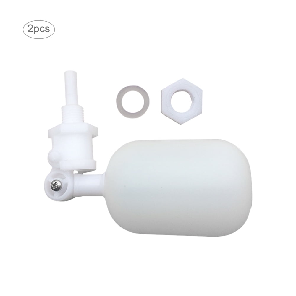 2 Pack 1/4 Inch Water Filter Float Ball Valve Adjustable Float Valve Plastic Water Tank Float